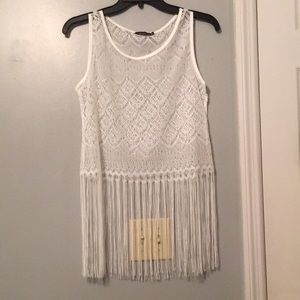 Shear lace crop top and cute pink lace shorts